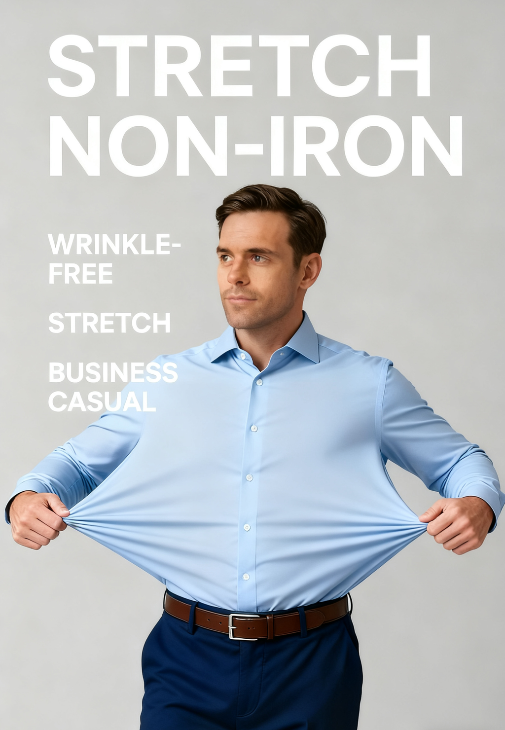The "Infinite" Performance Dress Shirt | 4-Way Stretch & Zero-Iron