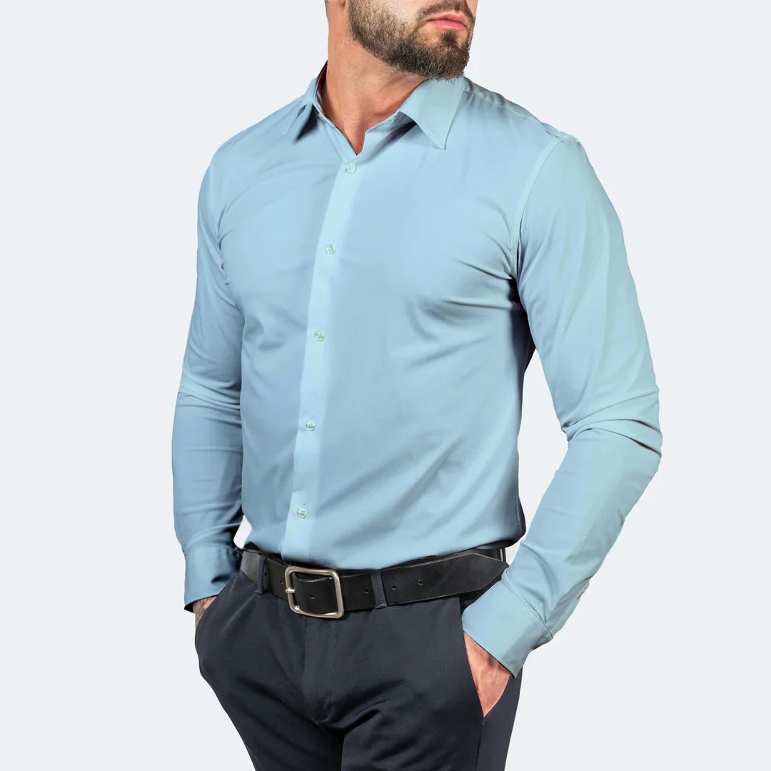 The "Infinite" Performance Dress Shirt | 4-Way Stretch & Zero-Iron