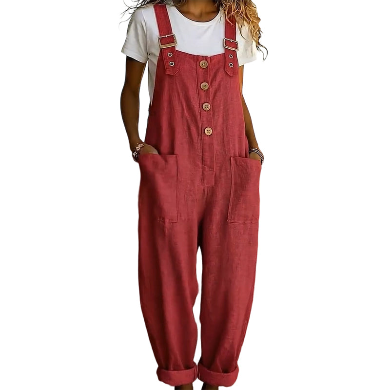🌿New arrival 40% OFF!👖 Women's Casual Button-Front Overalls