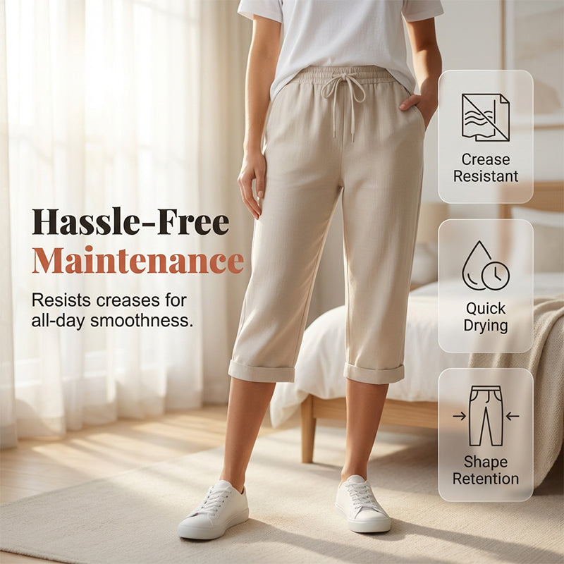 ⏳Time-Limited Special Price: 💲11.99 with FREE GIFT!!🎁Women's Casual Cotton Linen Capris