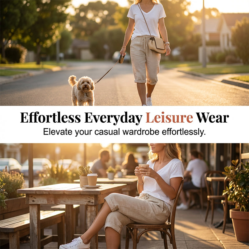 ⏳Time-Limited Special Price: 💲11.99 with FREE GIFT!!🎁Women's Casual Cotton Linen Capris