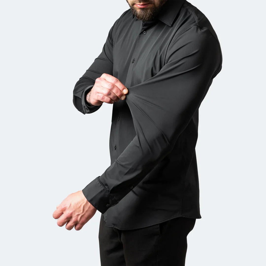 The "Infinite" Performance Dress Shirt | 4-Way Stretch & Zero-Iron