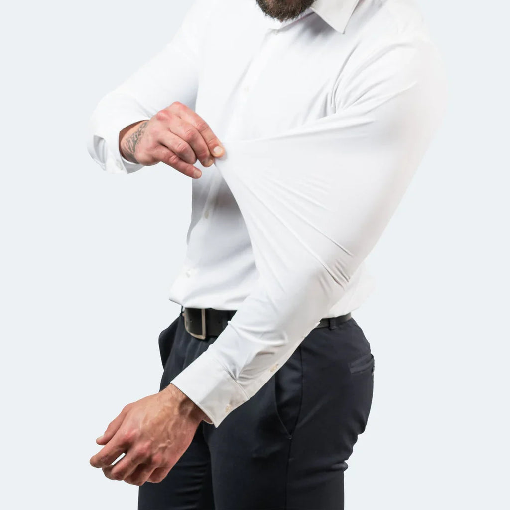 The "Infinite" Performance Dress Shirt | 4-Way Stretch & Zero-Iron